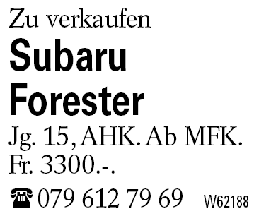 Subaru        Forester