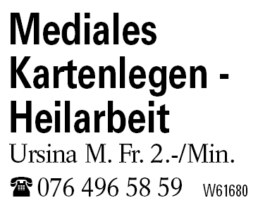 Mediales Kartenlegen - Heilarbeit