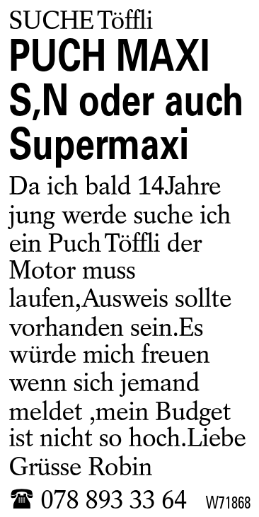 PUCH MAXI S,N oder auch Supermaxi