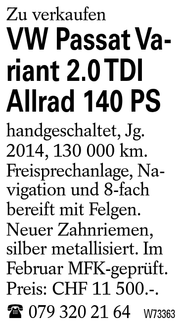 VW Passat Variant 2.0 TDI Allrad 140 PS