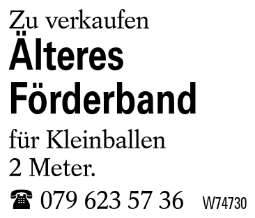 Älteres Förderband