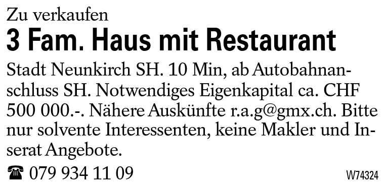 3 Fam. Haus mit Restaurant