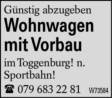 Wohnwagen mit Vorbau